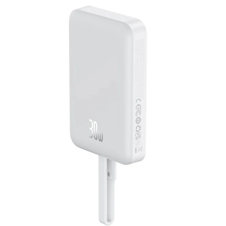پاوربانک بیسیم 30 وات باسئوس مدل Magnetic Mini ظرفیت 10000 میلی آمپر ساعت