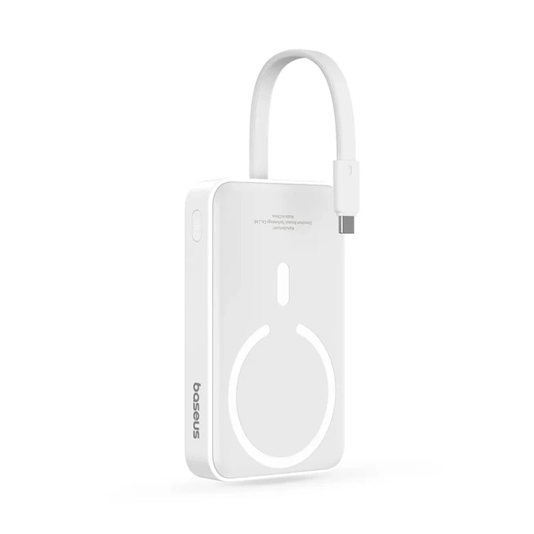 پاوربانک بیسیم 30 وات باسئوس مدل Magnetic Mini ظرفیت 10000 میلی آمپر ساعت