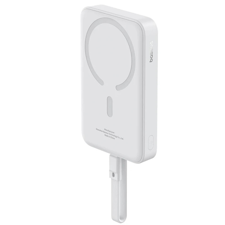 پاوربانک بیسیم 30 وات باسئوس مدل Magnetic Mini ظرفیت 10000 میلی آمپر ساعت