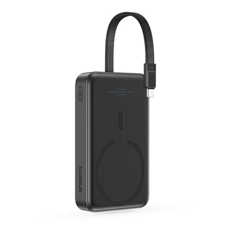 پاوربانک بیسیم 30 وات باسئوس مدل Magnetic Mini ظرفیت 10000 میلی آمپر ساعت