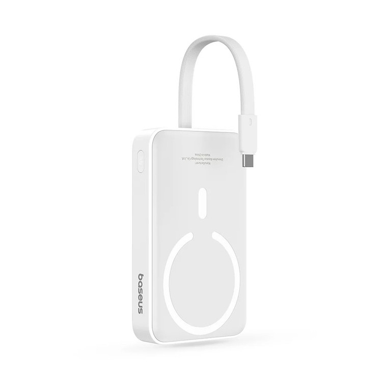 پاوربانک بیسیم 30 وات باسئوس مدل Magnetic Mini ظرفیت 10000 میلی آمپر ساعت
