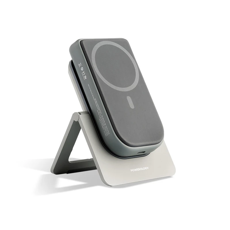 پاوربانک پاورولوجی مدل MAFSAFE COMBO PPBCHA21GY ظرفیت 10000 میلی آمپر ساعت