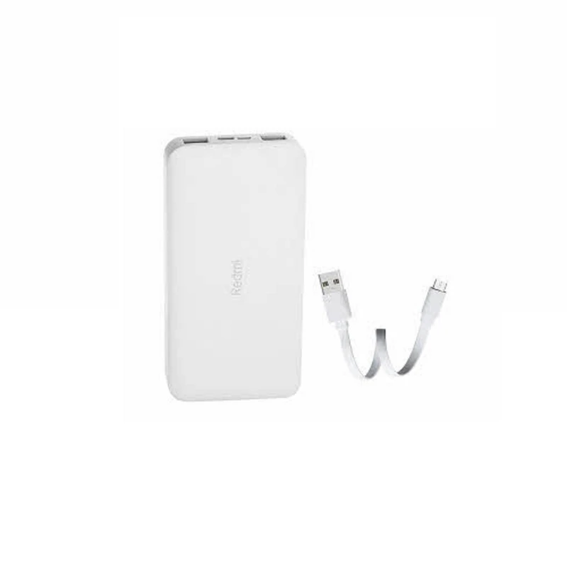 پاوربانک شیائومی مدل Redmi ظرفیت 10000 میلی آمپر ساعت به همراه کابل تبدیل microUSB